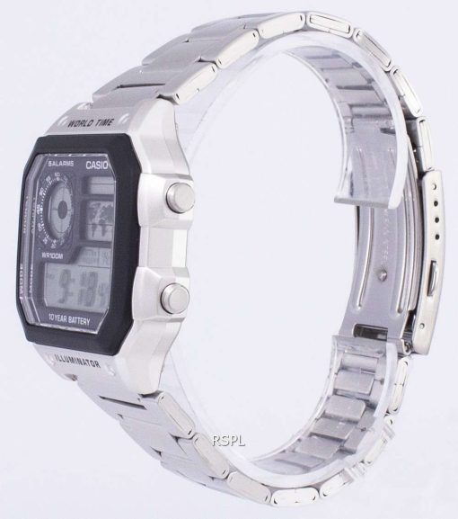 Casio Digital World Time WR100M AE-1200WHD-1AVDF AE-1200WHD-1AV Men's Watch