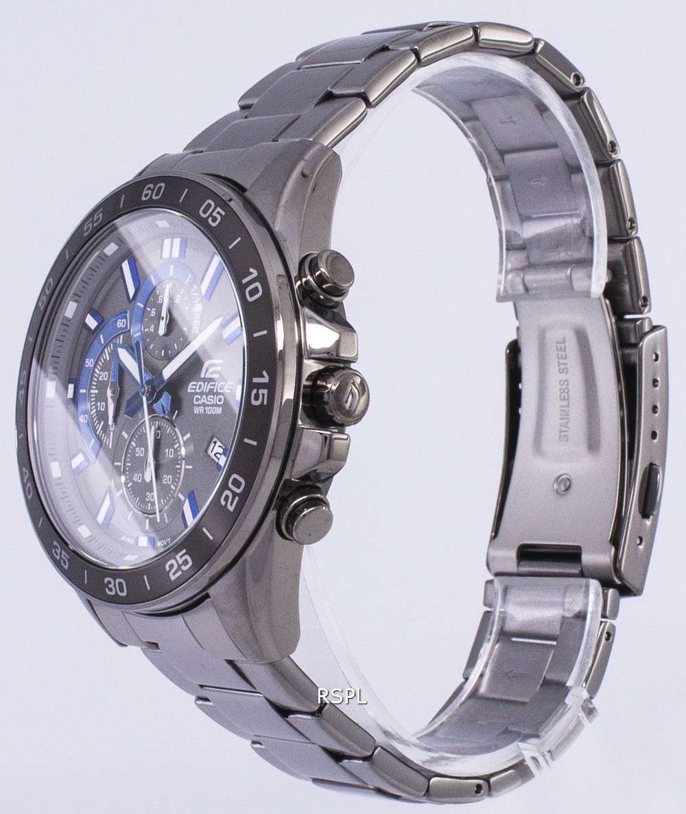 casio edifice men's ip stainless steel grey bracelet watch