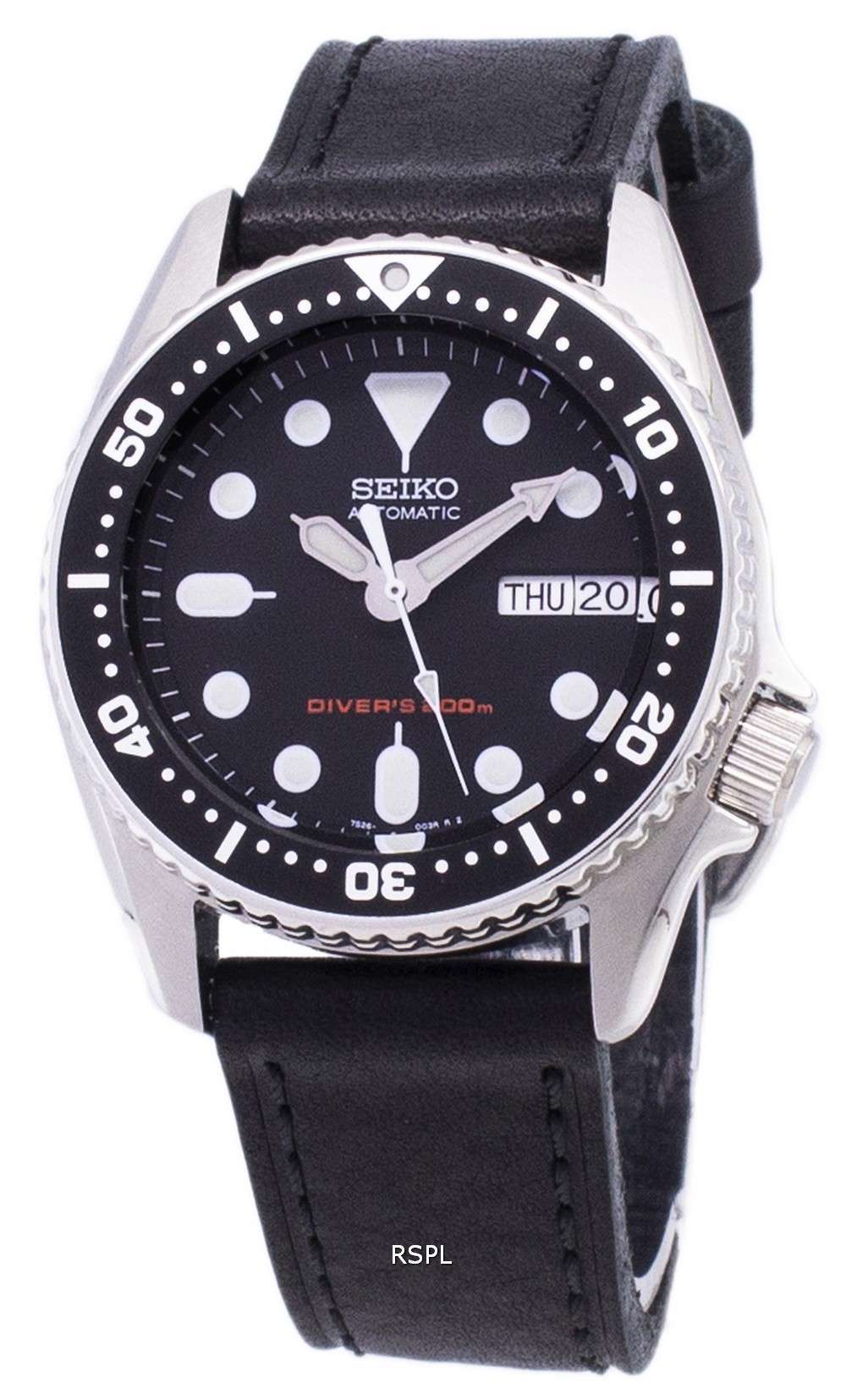 seiko black automatic dive watch skx013k1