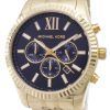 Michael Kors Lexington Chronograph Black Dial Gold-tone MK8286 Mens Watch