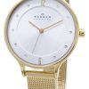 Skagen Anita Gold Tone Mesh Bracelet Crystallized SKW2150 Womens Watch