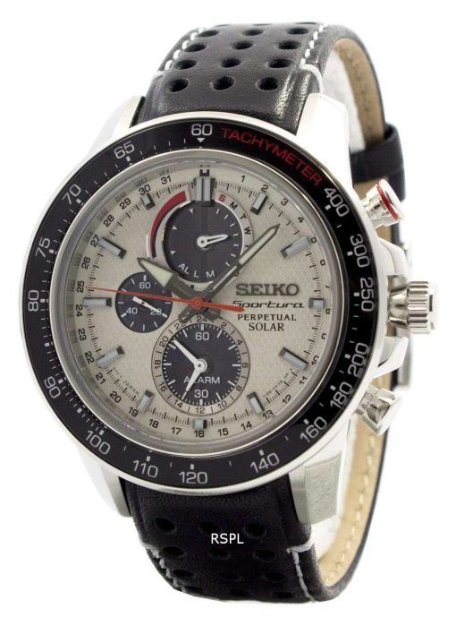 Seiko Sportura Solar Chronograph Perpetual SSC359P1 SSC359P Mens Watch