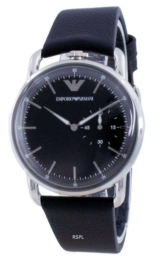 Emporio Armani Black Dial Leather Quartz AR11336 Mens Watch