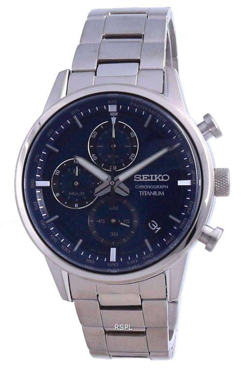 Seiko Discover More Titanium Chronograph Quartz SSB387 SSB387P1 SSB387P 100M Men's Watch