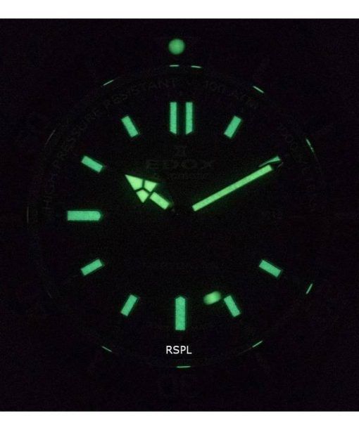 Edox SkyDiver Divers Stainless Steel Green Dial Automatic 801203VMVDN1 80120  3VM VDN1 1000M Mens Watch