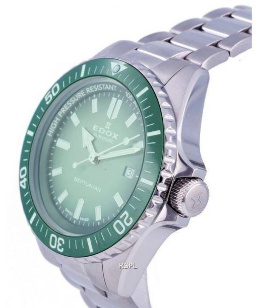 Edox SkyDiver Divers Stainless Steel Green Dial Automatic 801203VMVDN1 80120  3VM VDN1 1000M Mens Watch