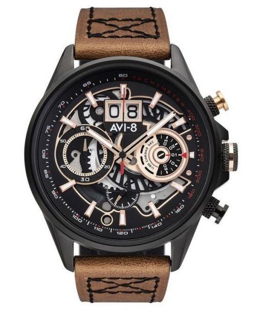 AVI-8 Hawker Harrier II Metador Chronograph Skeleton Black Dial Quartz AV-4065-03 Mens Watch