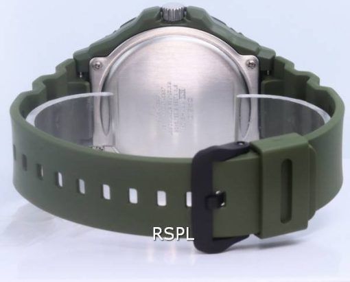 Casio Analog Army Green Resin Band Quartz MRW-210H-3A MRW210H-3 100M Mens Watch