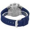 Bulova Sports Chronograph Silicone Strap Blue Dial Quartz 98K111 100M Mens Watch With Gift Set