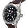 Luminox Air Pilot P-38 Lightning GMT Leather Strap Black Dial Quartz XA.9521 100M Men's Watch