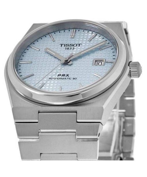 Tissot PRX T-Classic Powermatic 80 Ice Blue Dial Automatic T137.407.11.351.00 100M Mens Watch