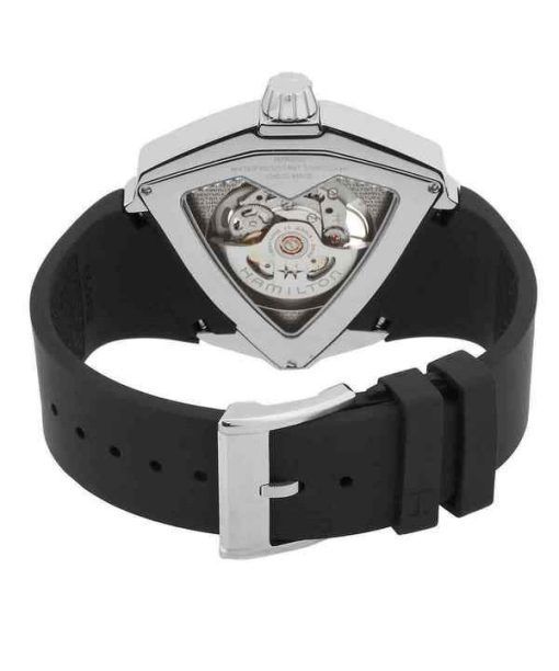 Hamilton Ventura XXL Rubber Strap Black Skeleton Dial Automatic H24625330 Men's Watch