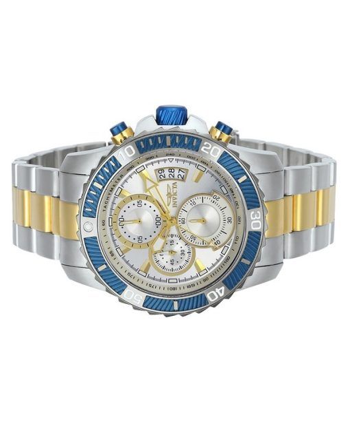 Invicta Pro Diver Chronograph Two Tone Stainless Steel Silver Dial Quartz 23994 100M Men's Watch