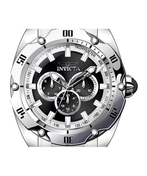 Invicta Venom GMT Stainless Steel Black Dial Quartz 45729 100M Men's Watch