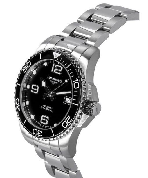 Longines HydroConquest Stainless Steel Black Dial Automatic Diver's L3.741.4.56.6 300M Men's Watch