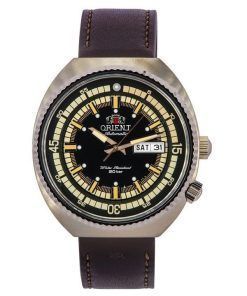 Orient Neo Classic Sports Brown Leather Strap Black Dial Automatic RA-AA0E06B19B 200M Men's Watch