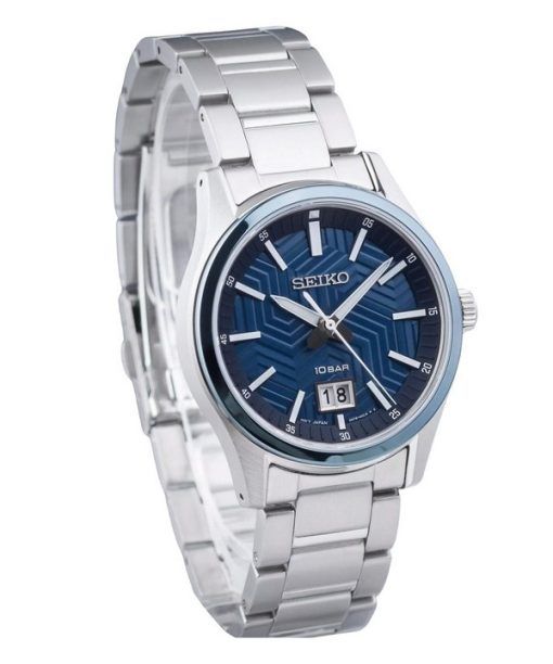 Seiko Sports Stainless Steel Blue Dial Quartz SUR559P1 100M Men's Watch