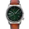 Zeppelin Watches Flatline Brown Leather Strap Dark Green Dial Automatic 83664 Men's Watch