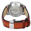 Zeppelin Watches Flatline Brown Leather Strap Dark Green Dial Automatic 83664 Men's Watch