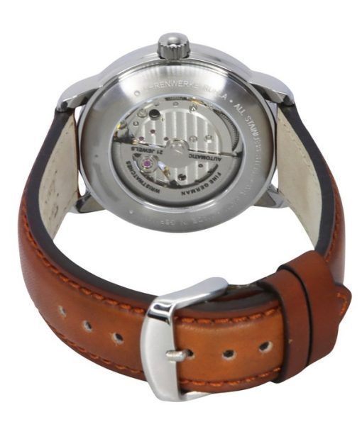 Zeppelin Watches Mediterranee Leather Strap Open Heart Beige Dial Automatic 96665 Men's Watch