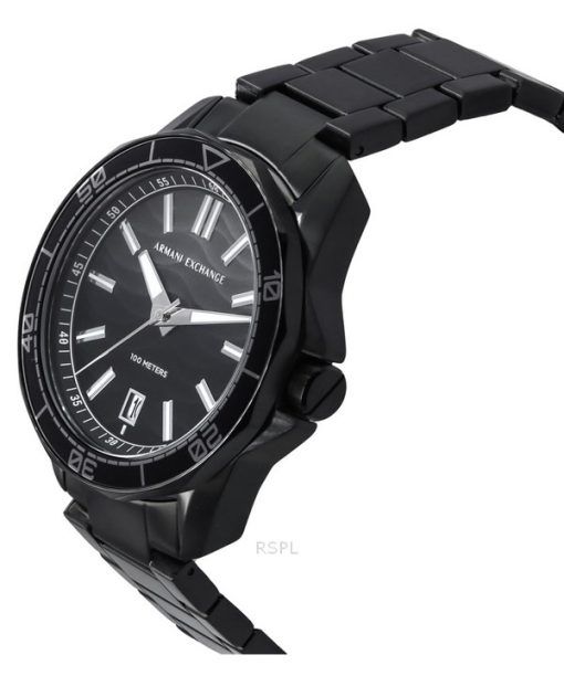 Armani Exchange Black Stainless Steel Grey Dial Quartz AX1952 100M Men's Watch