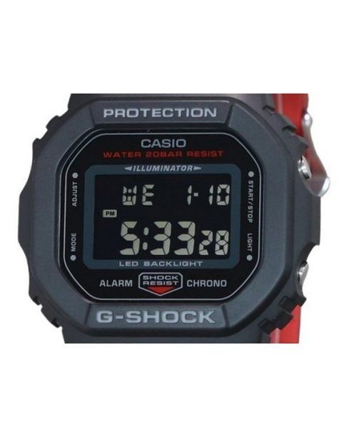 Casio G-Shock Digital Resin Strap Quartz DW-5600UHR-1 200M Men's Watch