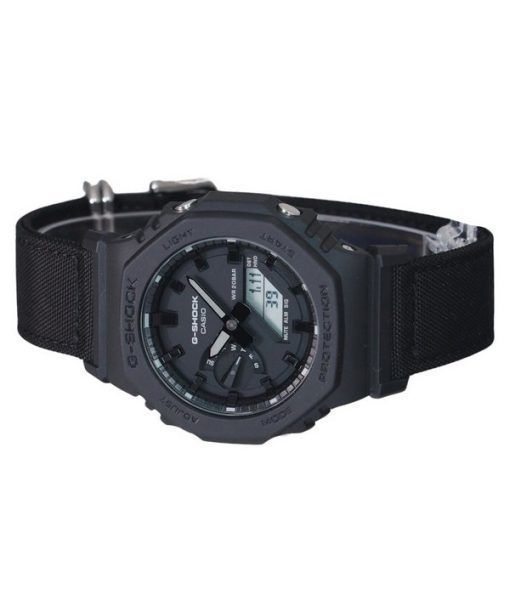 Casio G-Shock Analog Digital Eco Cloth Strap Black Dial Quartz GA-2100BCE-1A 200M Men's Watch