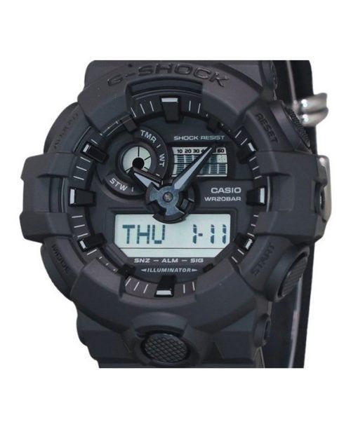 Casio G-Shock Analog Digital Eco Cloth Strap Black Dial Quartz GA-700BCE-1A 200M Men's Watch