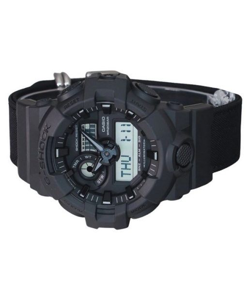 Casio G-Shock Analog Digital Eco Cloth Strap Black Dial Quartz GA-700BCE-1A 200M Men's Watch