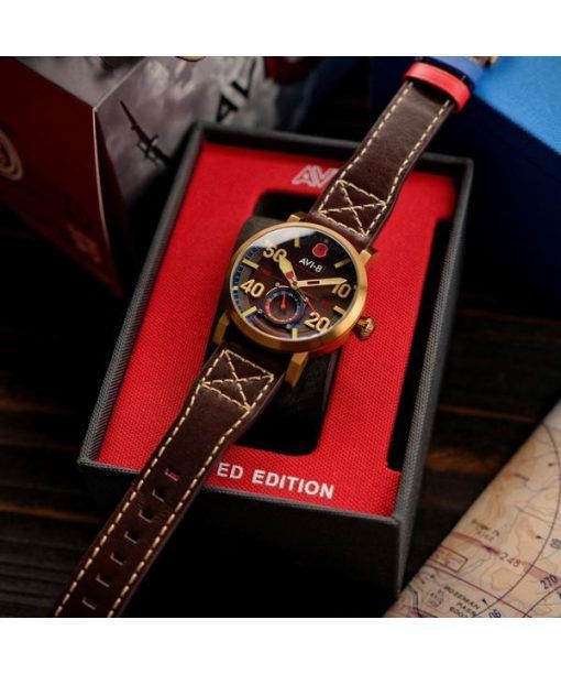 AVI-8 Dambuster 80th Anniversary Royal British Legion Meca-Quartz Limited Edition Brown Dial AV-4108-RBL-05 Mens Watch