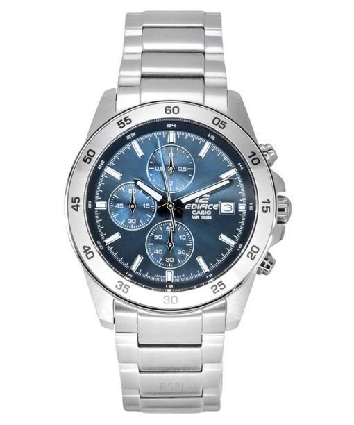 Casio Edifice Analog Standard Chronograph Stainless Steel Blue Dial Quartz EFR-526D-2A 100M Men's Watch