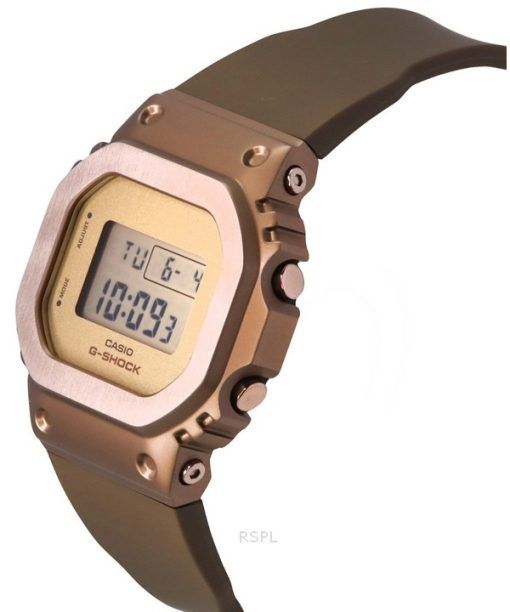 Casio G-Shock Digital Brown Ion Plated Bezel Bio-Based Resin Band Quartz GM-S5600UBR-5 200M Women's Watch