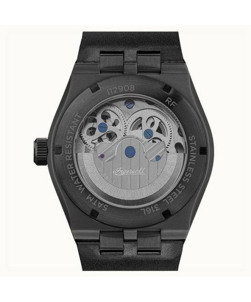 Ingersoll The Broadway Moonphase Dual Time Black Skeleton Dial Automatic I12908 Men's Watch