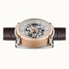 Ingersoll The Michigan Brown Leather Strap White Skeleton Dial Automatic I13302 Men's Watch