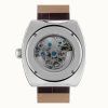 Ingersoll The Michigan Brown Leather Strap White Skeleton Dial Automatic I13302 Men's Watch