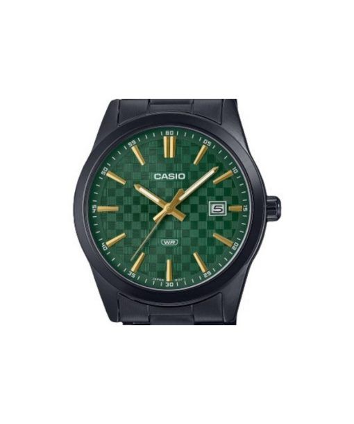 Casio Standard Analog Ion Plated Stainless Steel Green Dial Quartz MTP-VD03B-3A Men's Watch