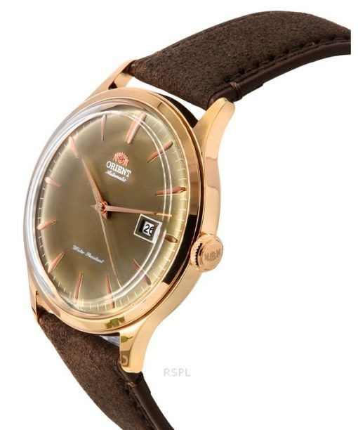 Orient Bambino Version 4 Leather Strap Bronze Dial Automatic RA-AC0P04Y10B Men's Watch