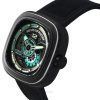 Sevenfriday P-Series Jade Carbon Grey And Blue Skeleton Dial Automatic PS3/01 SF-PS3-01 100M Men's Watch