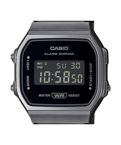 Casio Vintage Digital Stainless Steel Mesh Bracelet Quartz A168WEMB-1B Unisex Watch