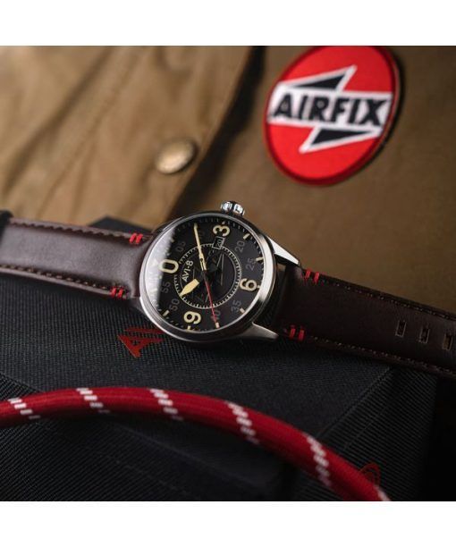 AVI-8 Spitfire Smith Automatic Airfix Edition Granite Black Dial AV-4090-08 Men's Watch