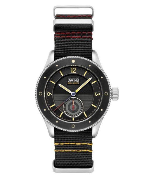 AVI-8 Flyboy Airmaster Sector Meca-Quartz Raven Black Nylon Strap Black Dial AV-4112-01 Men's Watch