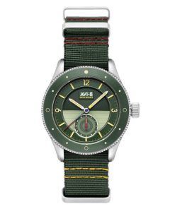 AVI-8 Flyboy Airmaster Sector Meca-Quartz Vert Green Nylon Strap Green Dial AV-4112-02 Men's Watch