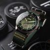 AVI-8 Flyboy Airmaster Sector Meca-Quartz Vert Green Nylon Strap Green Dial AV-4112-02 Men's Watch