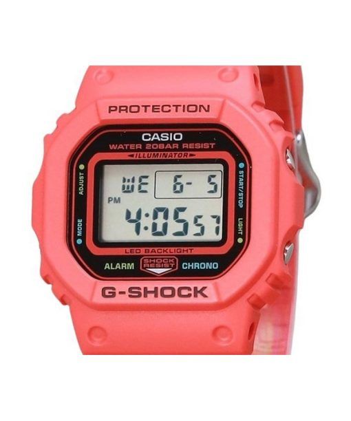 Casio G-Shock Digital Energy Park Series Red Bio Based Resin Strap Quartz DW-5600EP-4 200M Mens Watch