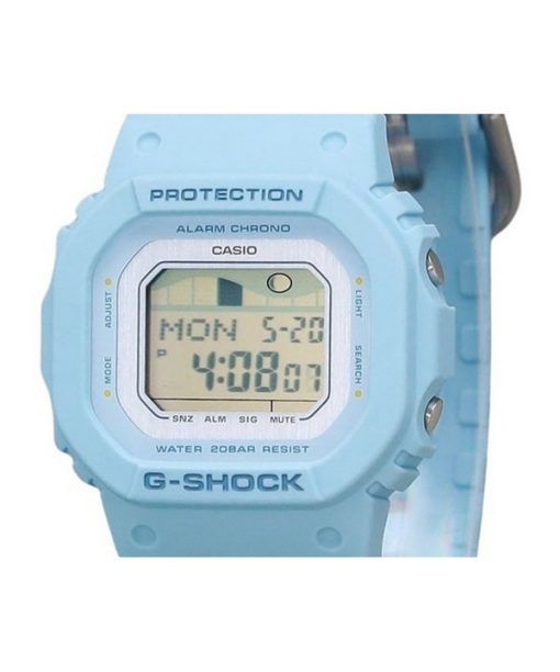 Casio G-Shock G-Lide Digital Light Blue Bio Based Resin Strap Quartz GLX-S5600-2 200M Womens Watch