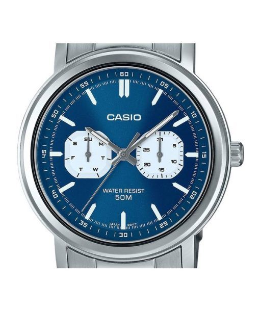 Casio Standard Analog Stainless Steel Blue Dial Quartz MTP-E335D-2E1V Men's Watch