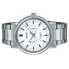 Casio Standard Analog Stainless Steel White Dial Quartz MTP-E335D-7EV Men's Watch