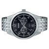 Casio Standard Analog Stainless Steel Black Dial Quartz MTP-E340D-1AV Men's Watch