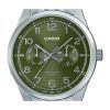 Casio Standard Analog Stainless Steel Green Dial Quartz MTP-E340D-3AV Men's Watch