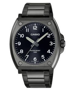 Casio Standard Analog Black Ion Plated Stainless Steel Black Dial Quartz MTP-E730B-1AV Men's Watch